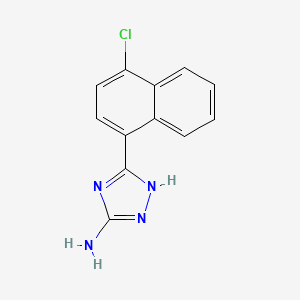 molecular formula C12H9ClN4 B8315861 3-Amino-5-(4-chloro-1-naphthyl)-1H-1,2,4-triazol 