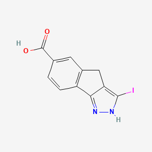 3-Iodo-1,4-dihydroindeno[1,2-c]pyrazole-6-carboxylic acid