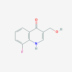 molecular formula C10H8FNO2 B8315912 8-Fluoro-4-hydroxy-3-hydroxymethylquinoline 