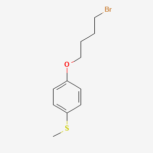 molecular formula C11H15BrOS B8315930 1-(4-Bromo-butyloxy)-4-(methylthio)-benzene 