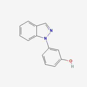 molecular formula C13H10N2O B8315957 3-(1H-indazol-1-yl)phenol 