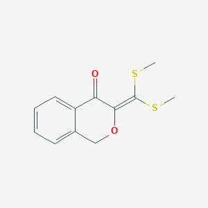 molecular formula C12H12O2S2 B8315979 3-(Bis-methylsulfanyl-methylene)-isochroman-4-one 