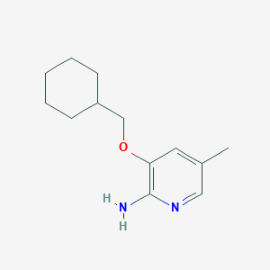 molecular formula C13H20N2O B8315997 3-(Cyclohexylmethoxy)-5-methylpyridin-2-amine 