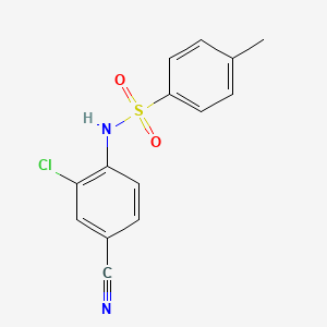 molecular formula C14H11ClN2O2S B8316029 2'-Chloro-4'-cyano-p-toluenesulfonanilide 