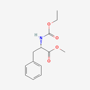 molecular formula C13H17NO4 B8316036 N-(Ethoxycarbonyl)-L-phenylalanine methyl ester 