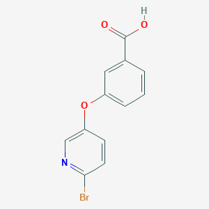 molecular formula C12H8BrNO3 B8316051 3-(6-Bromo-pyridin-3-yloxy)-benzoic acid 