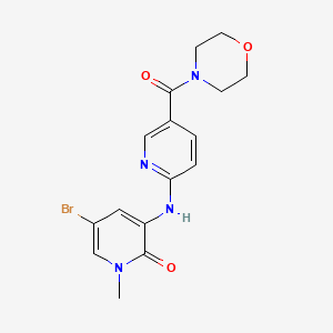 5-Bromo-1-methyl-3-(5-(morpholine-4-carbonyl)pyridin-2-ylamino)pyridine-2(1H)-one