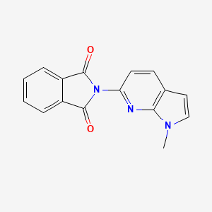 molecular formula C16H11N3O2 B8316088 2-(1-methyl-1H-pyrrolo[2,3-b]pyridin-6-yl)-isoindole-1,3-dione 