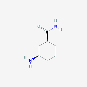 molecular formula C7H14N2O B8316091 Cis-3-aminocyclohexanecarboxamide 