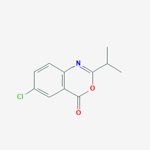 molecular formula C11H10ClNO2 B8316101 6-Chloro-2-isopropyl-benzo[d][1,3]oxazin-4-one 