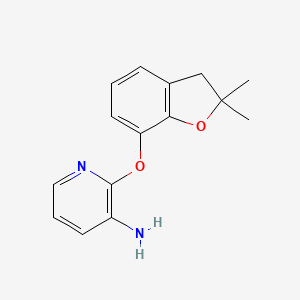 molecular formula C15H16N2O2 B8316146 2-(2,2-Dimethyl-2,3-Dihydrobenzofuran-7-yloxy)pyridin-3-Amine 