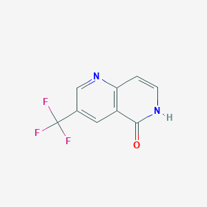 molecular formula C9H5F3N2O B8316194 1,6-Naphthyridin-5(6H)-one, 3-(trifluoromethyl)- 