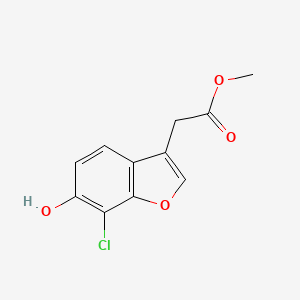 Methyl(7-chloro-6-hydroxy-1-benzofuran-3-yl)acetate