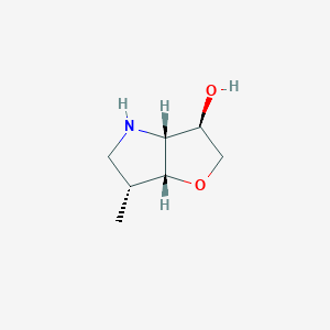 molecular formula C7H13NO2 B8316262 (3R,3aR,6R,6aR)-6-methylhexahydro-2H-furo[3,2-b]pyrrol-3-ol 