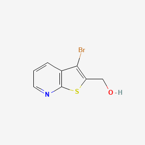 molecular formula C8H6BrNOS B8316268 {3-Bromothieno[2,3-b]pyridin-2-yl}methanol 