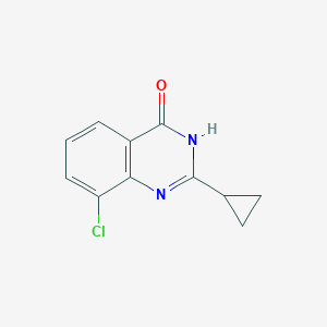 molecular formula C11H9ClN2O B8316278 8-chloro-2-cyclopropylquinazolin-4(1H)-one 