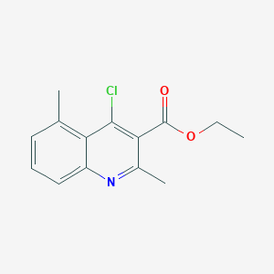 molecular formula C14H14ClNO2 B8316302 Ethyl 4-chloro-2,5-dimethylquinoline-3-carboxylate 