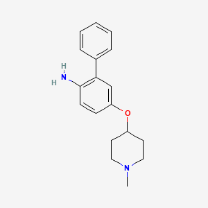 molecular formula C18H22N2O B8316322 5-(1-Methylpiperidin-4-yloxy)biphenyl-2-ylamine CAS No. 877125-79-6