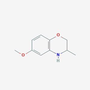 molecular formula C10H13NO2 B8316393 3-Methyl-6-methoxy-3,4-dihydro-2H-1,4-benzooxazine 