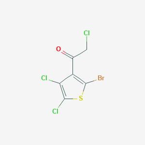 molecular formula C6H2BrCl3OS B8316408 Chloromethyl Thienyl Ketone deriv. 5 