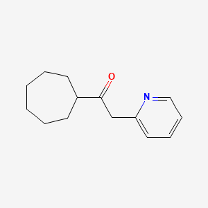 molecular formula C14H19NO B8316419 1-Cycloheptyl-2-(2-pyridyl)ethan-1-one 