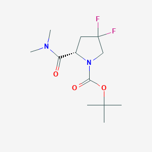 molecular formula C12H20F2N2O3 B8316440 BOC-4,4-difluoroproline-N,N-dimethylamide 