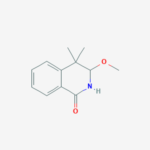 molecular formula C12H15NO2 B8316471 3-methoxy-4,4-dimethyl-3,4-dihydro-2H-isoquinolin-1-one 