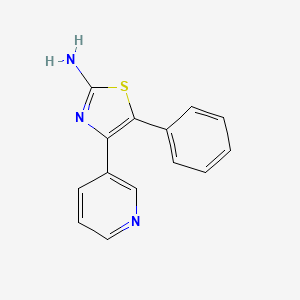 molecular formula C14H11N3S B8316475 [5-Phenyl-4-(3-pyridyl)-1,3-thiazol-2-yl]amine 