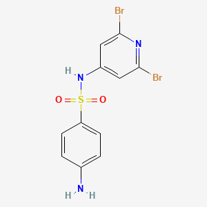 molecular formula C11H9Br2N3O2S B8316483 4-amino-N-(2,6-dibromo-pyridin-4-yl)-benzenesulfonamide 