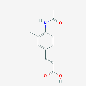 molecular formula C12H13NO3 B8316493 4-Acetamido-3-methylcinnamic acid 
