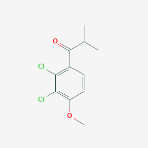 molecular formula C11H12Cl2O2 B8316499 2',3'-Dichloro-4'-methoxyisobutyrophenone 