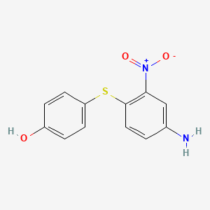 molecular formula C12H10N2O3S B8316501 4-(4-Amino-2-nitro-phenylsulfanyl)-phenol 