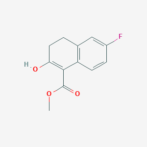 molecular formula C12H11FO3 B8316526 Methyl 6-fluoro-2-hydroxy-3,4-dihydro-1-naphthoate 