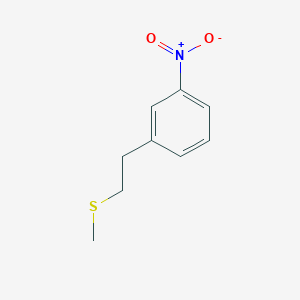 molecular formula C9H11NO2S B8316532 Methyl(3-nitrophenethyl)sulfane 
