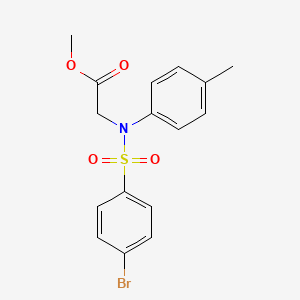 molecular formula C16H16BrNO4S B8316567 Methyl {[(4-bromophenyl)sulfonyl]-4-methylanilino}acetate 