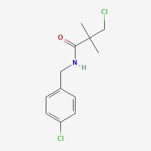 molecular formula C12H15Cl2NO B8316598 3-chloro-N-(4-chlorobenzyl)-2,2-dimethylpropionamide 