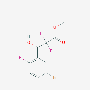 Ethyl 3-(5-bromo-2-fluorophenyl)-2,2-difluoro-3-hydroxypropanoate