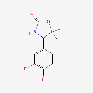 molecular formula C11H11F2NO2 B8316705 4-(3,4-Difluorophenyl)-5,5-dimethyl-2-oxo-oxazolidine 