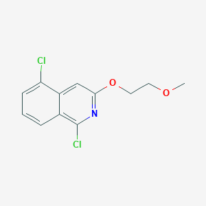molecular formula C12H11Cl2NO2 B8316796 1,5-Dichloro-3-(2-methoxyethoxy)isoquinoline 