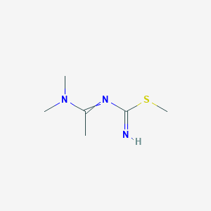 molecular formula C6H13N3S B8316835 1-(1-Dimethylamino-ethylidene)-2-methyl-isothiourea 