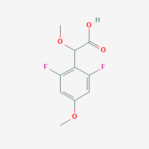 molecular formula C10H10F2O4 B8316911 (RS)-(2,6-Difluoro-4-methoxy-phenyl)-methoxy-acetic acid 