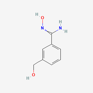 molecular formula C8H10N2O2 B8316912 N'-hydroxy-3-(hydroxymethyl)benzimidamide 