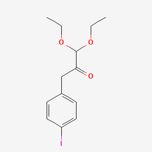 molecular formula C13H17IO3 B8316918 1,1-Diethoxy-3-(4-iodophenyl)propan-2-one 