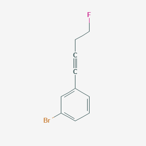 molecular formula C10H8BrF B8316944 1-Bromo-3-(4-fluorobut-1-ynyl)benzene 