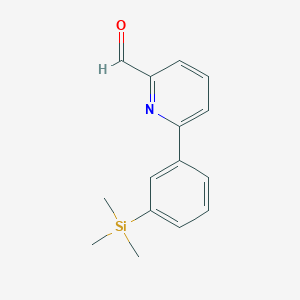 molecular formula C15H17NOSi B8316959 6-(3-(Trimethylsilyl)phenyl)picolinaldehyde 