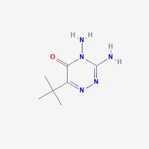 molecular formula C7H13N5O B8316963 3,4-Diamino-6-(1,1-dimethylethyl)-4H-1,2,4-triazin-5-one 