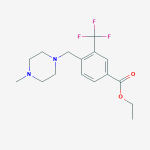 B8316988 Ethyl 4-((4-methylpiperazin-1-yl)methyl)-3-(trifluoromethyl)benzoate CAS No. 859027-00-2