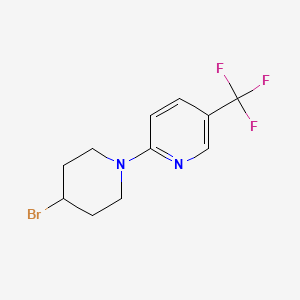 molecular formula C11H12BrF3N2 B8317018 4-Bromo-1-[5-(trifluoromethyl)-2-pyridyl]piperidine CAS No. 866615-50-1