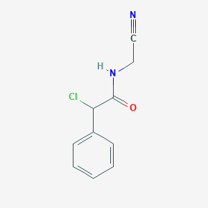 molecular formula C10H9ClN2O B8317040 alpha-Chloro-N-(cyanomethyl)benzeneacetamide 