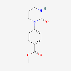 molecular formula C12H14N2O3 B8317042 4-(2-Oxo-tetrahydro-pyrimidin-1-yl)-benzoic acid methyl ester 
